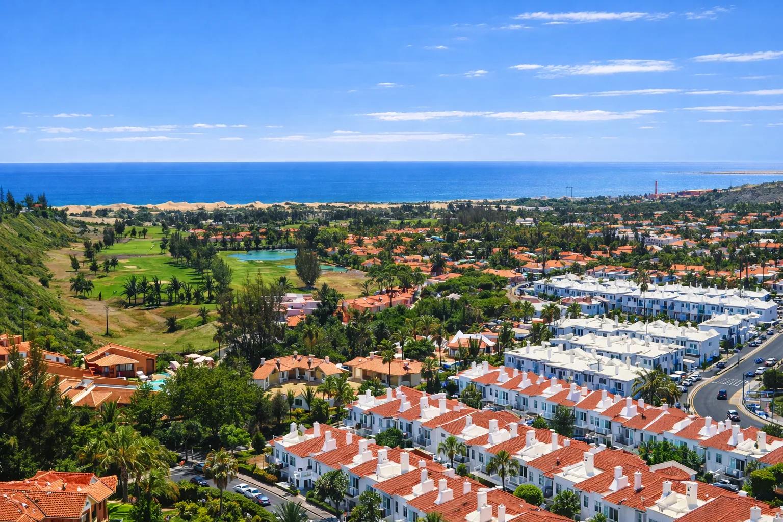Maspalomas,大加那利岛 — 标志性的沙丘、高尔夫、开阔的空间以及享有盛誉的南部大加那利岛地址。